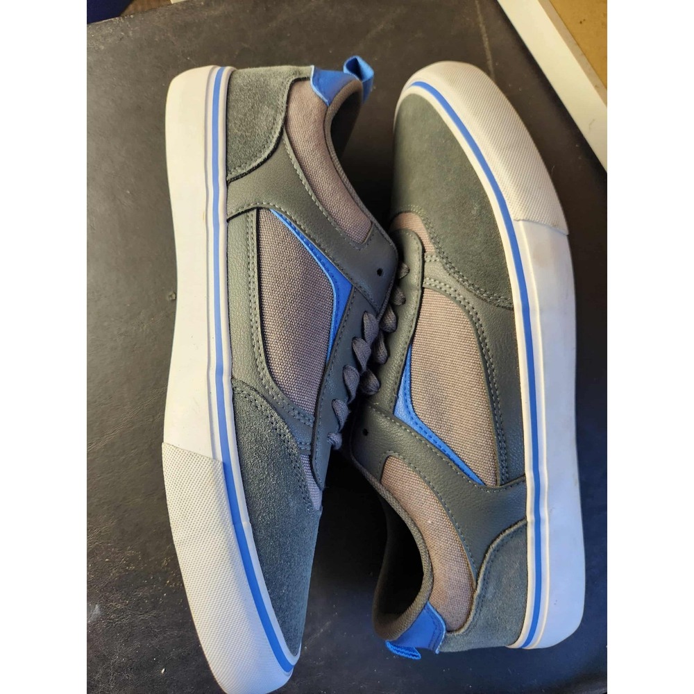 Airwalk Shoes Mens 12 Huntington Sneakers Grey & Blue Faux Leather Casual Seate